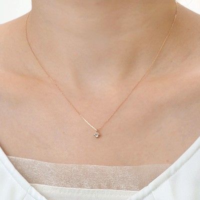 ピンクゴールドネックレス