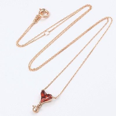 ピンクゴールドネックレス