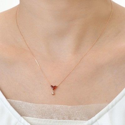 ピンクゴールドネックレス