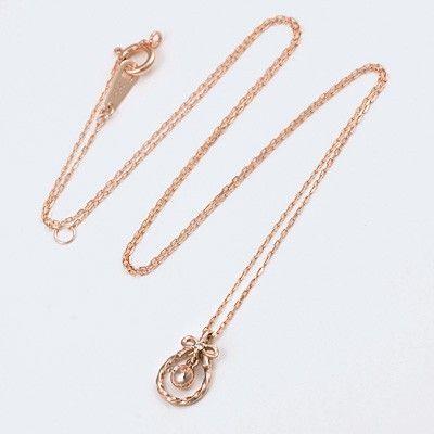 ピンクゴールドネックレス