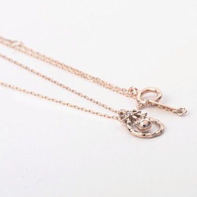 ピンクゴールドネックレス