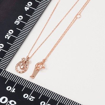 ピンクゴールドネックレス