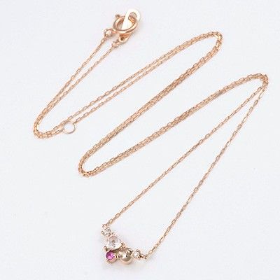 ピンクゴールドネックレス