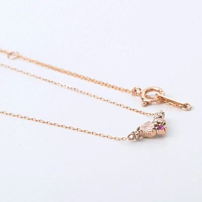 ピンクゴールドネックレス