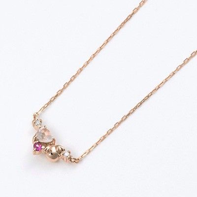 ピンクゴールドネックレス