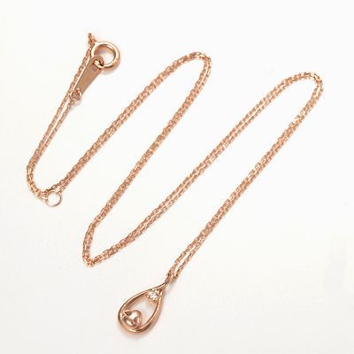 ピンクゴールドネックレス