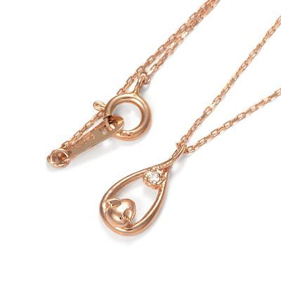 ピンクゴールドネックレス