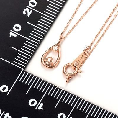 ピンクゴールドネックレス