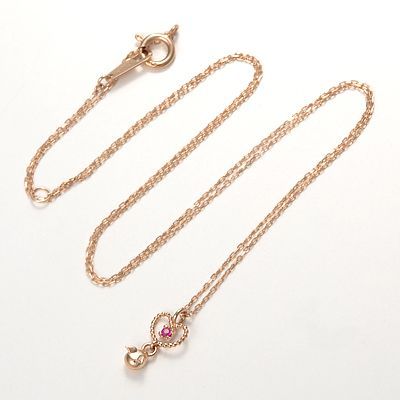 ピンクゴールドネックレス