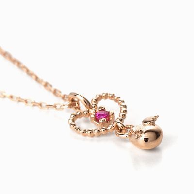 ピンクゴールドネックレス