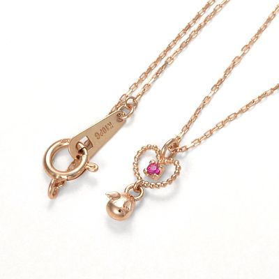 ピンクゴールドネックレス
