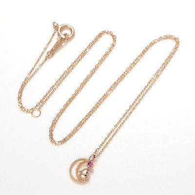 ピンクゴールドネックレス