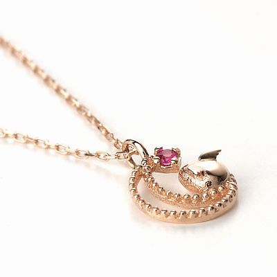 ピンクゴールドネックレス