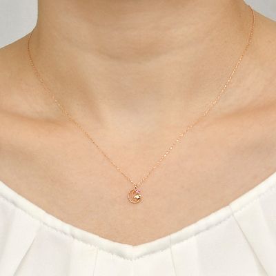 ピンクゴールドネックレス