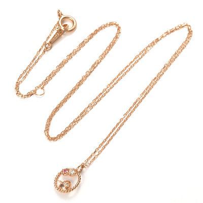 ピンクゴールドネックレス