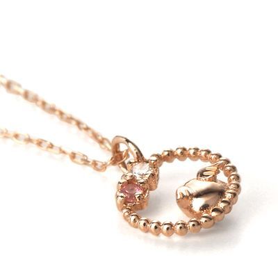 ピンクゴールドネックレス