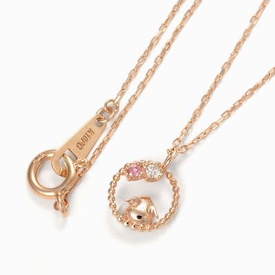 ピンクゴールドネックレス