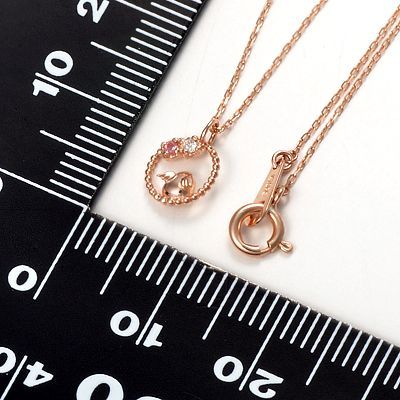 ピンクゴールドネックレス