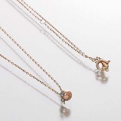 ピンクゴールドネックレス