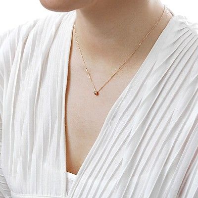 ピンクゴールドネックレス