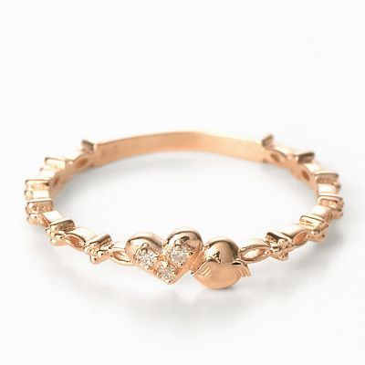 ピンクゴールドリング