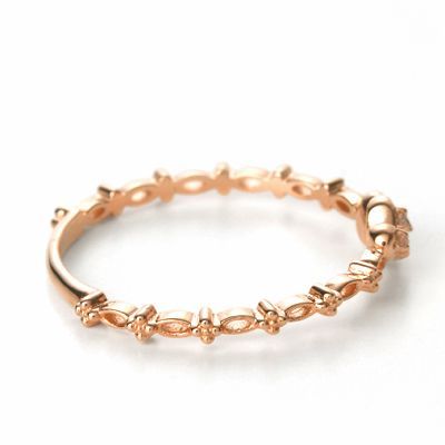 ピンクゴールドリング