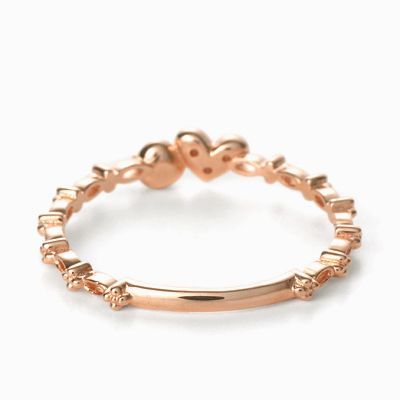 ピンクゴールドリング