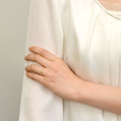 ピンクゴールドリング