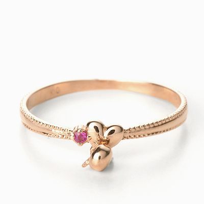 ピンクゴールドリング