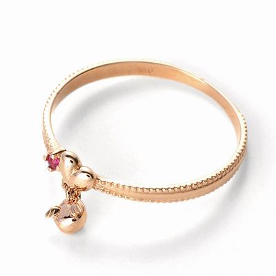 ピンクゴールドリング