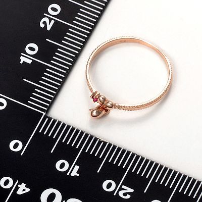 ピンクゴールドリング