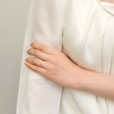 ピンクゴールドリング