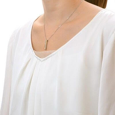 ステンレスペアネックレス