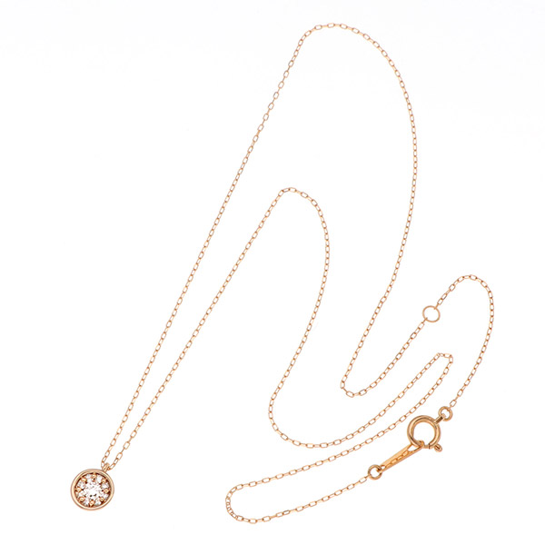 ピンクゴールドネックレス