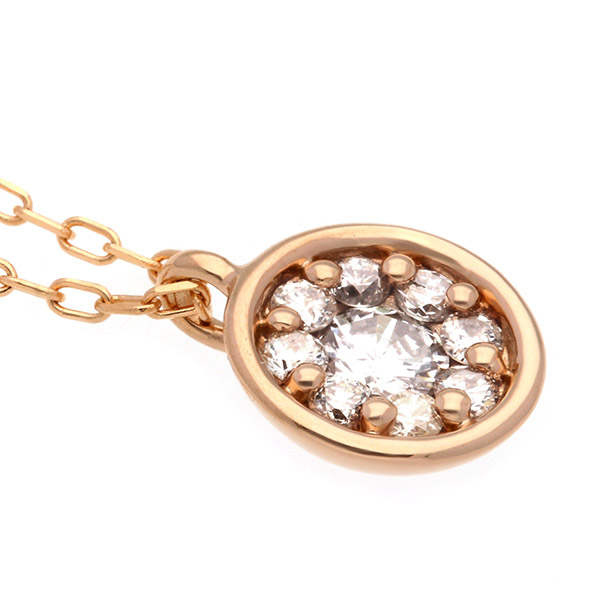 ピンクゴールドネックレス