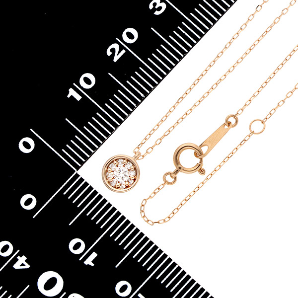 ピンクゴールドネックレス