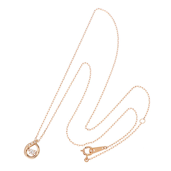 ピンクゴールドネックレス