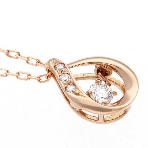 ピンクゴールドネックレス