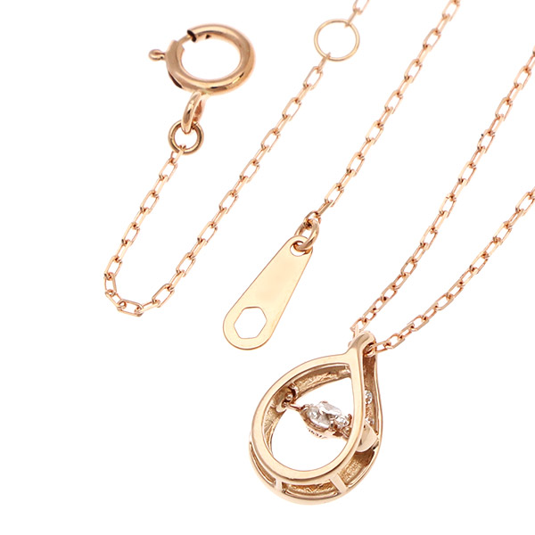 ピンクゴールドネックレス