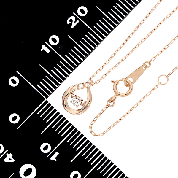 ピンクゴールドネックレス