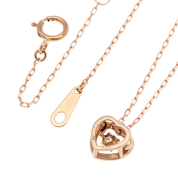 ピンクゴールドネックレス