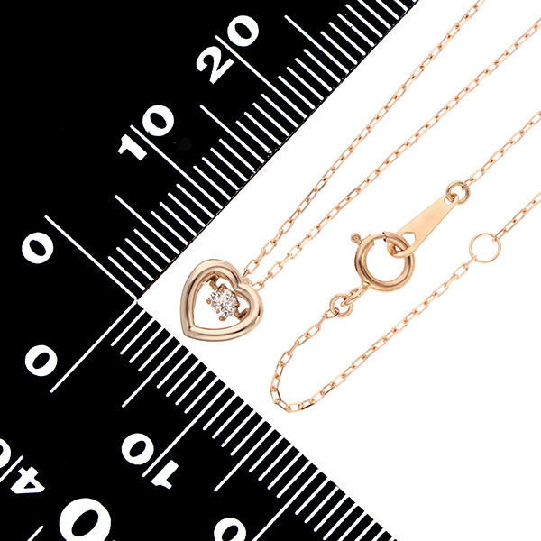 ピンクゴールドネックレス