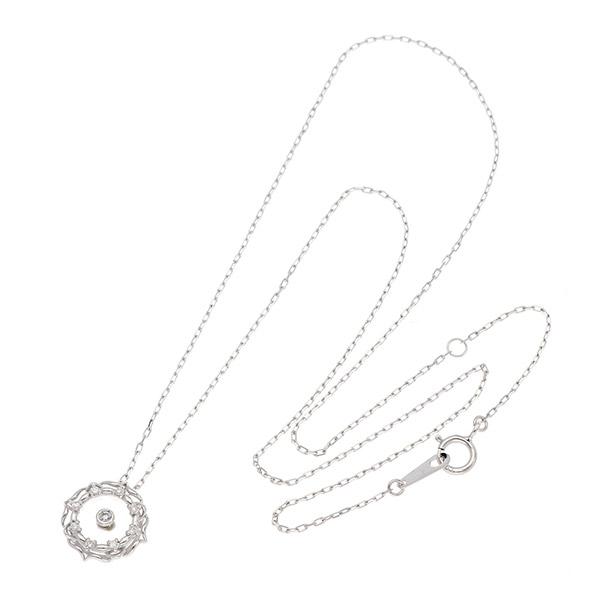 ホワイトゴールドネックレス