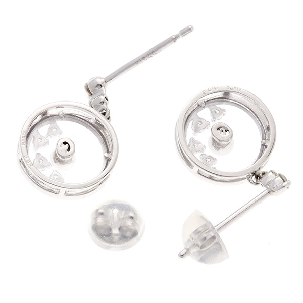 ホワイトゴールドピアス