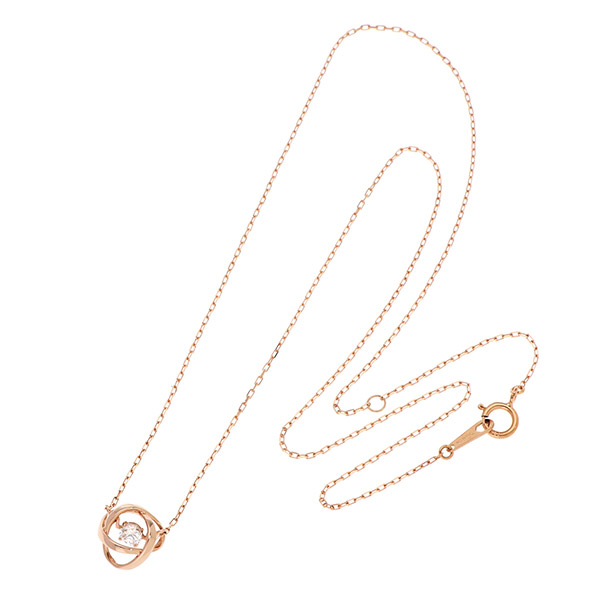 ピンクゴールドネックレス