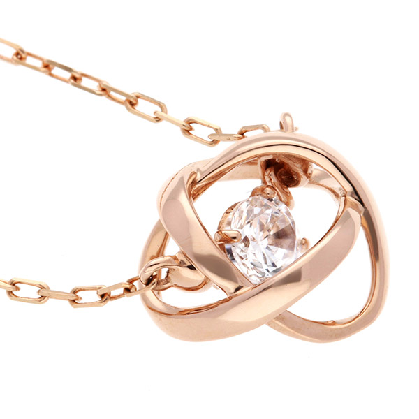 ピンクゴールドネックレス