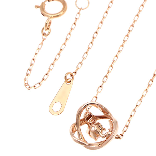 ピンクゴールドネックレス