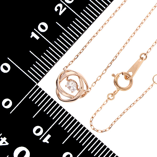 ピンクゴールドネックレス