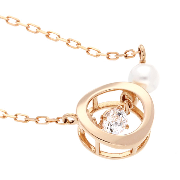 ピンクゴールドネックレス