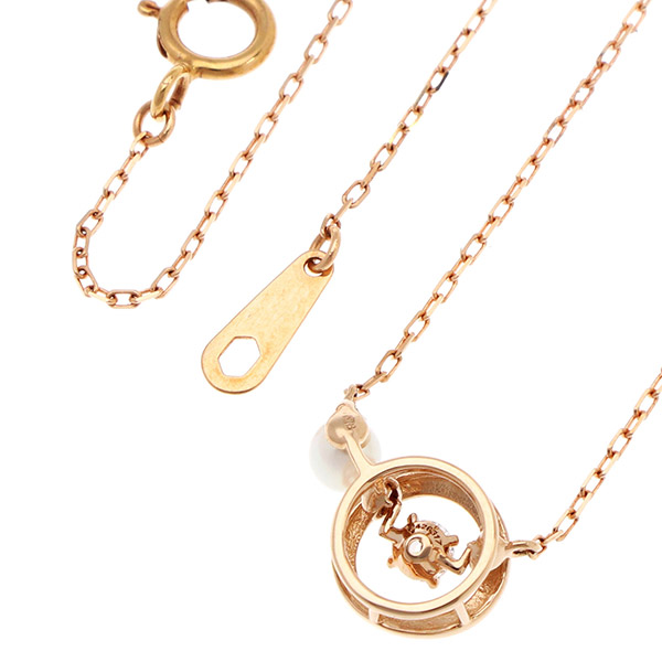 ピンクゴールドネックレス